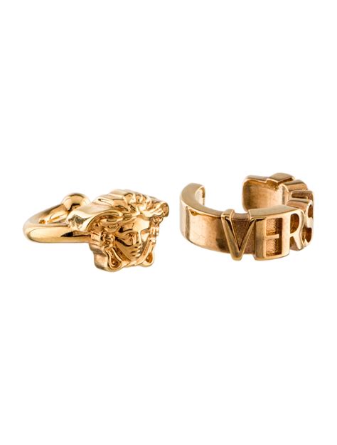 versace ear cuffs v|Gianni Ribbon Ear Cuff .